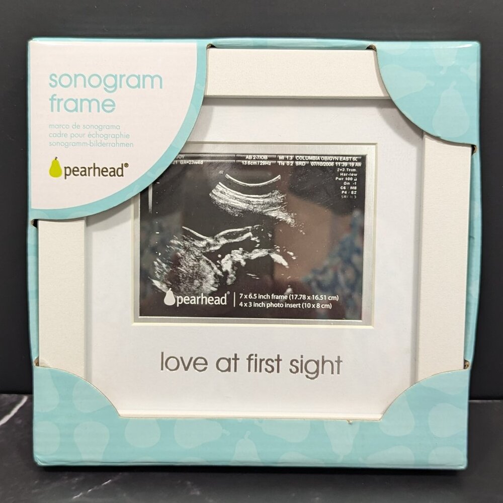 Love at First Sight Sonogram Keepsake Photo Frame Pearhead Ultrasound Frame New